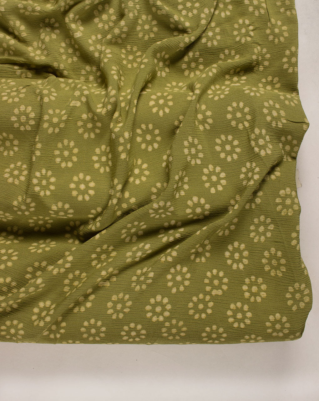 Hand Block Rayon Crepe Fabric