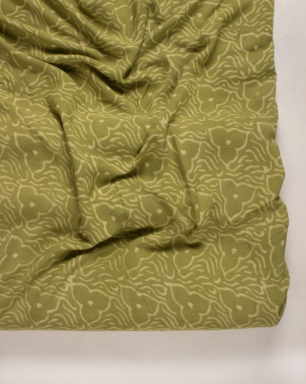 ( Pre Cut 75 CM ) Hand Block Rayon Crepe Fabric