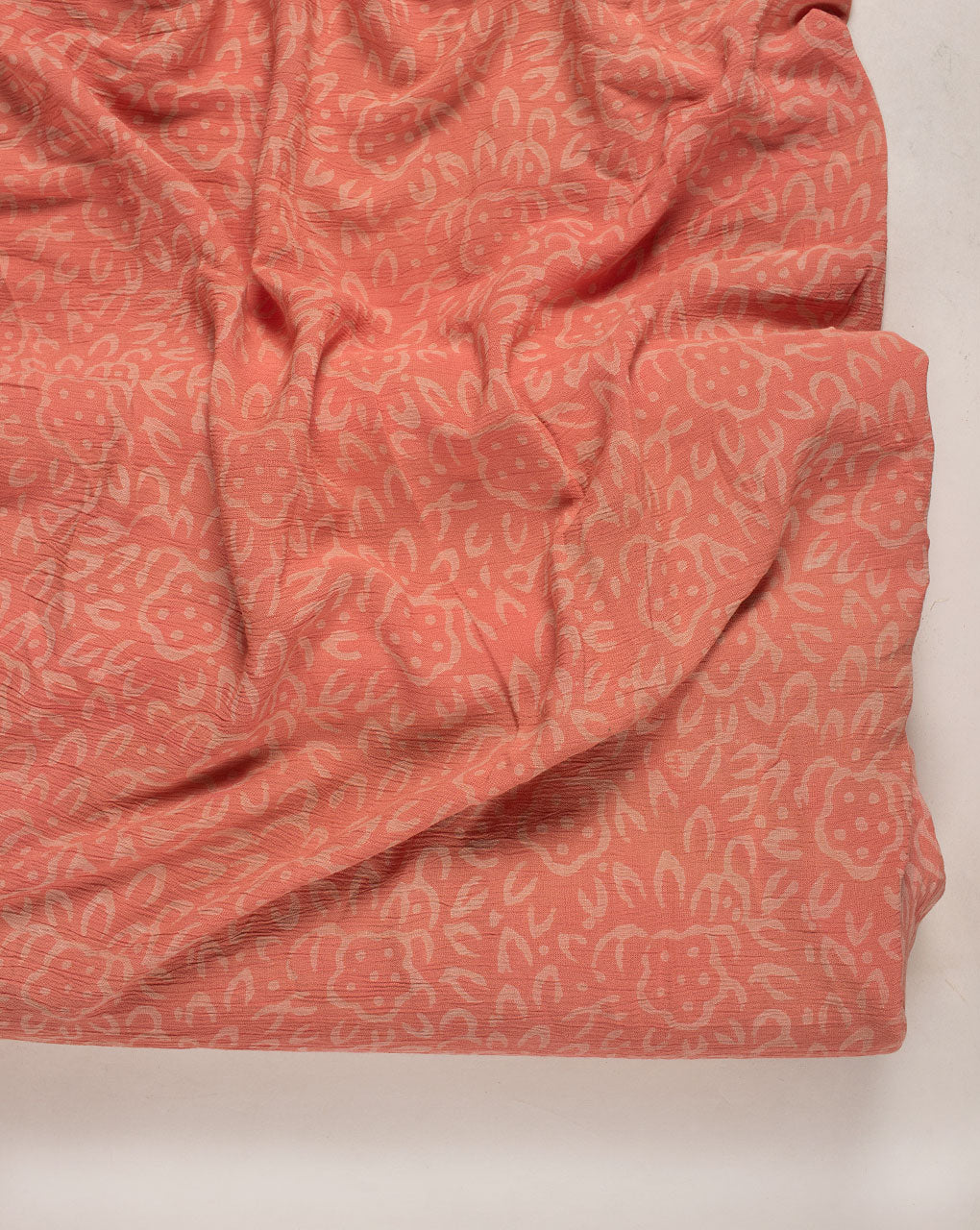 Hand Block Rayon Crepe Fabric