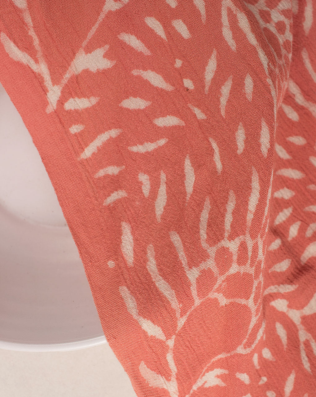 ( Pre Cut 50 CM ) Hand Block Rayon Crepe Fabric