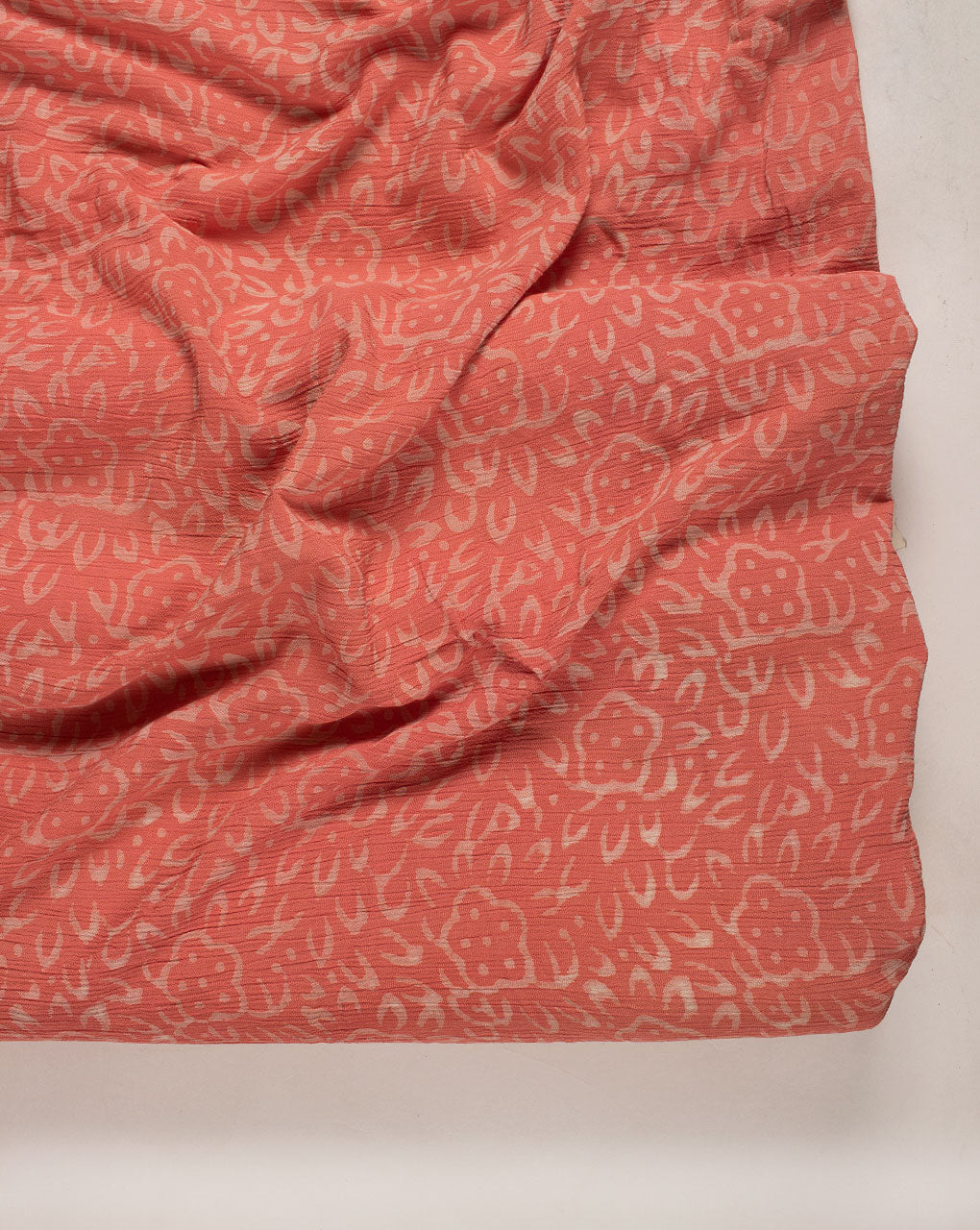 ( Pre Cut 85 CM ) Hand Block Rayon Crepe Fabric