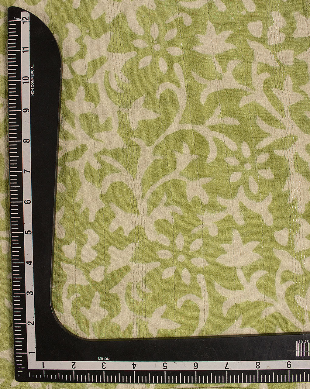 Hand Block Lurex Rayon Fabric