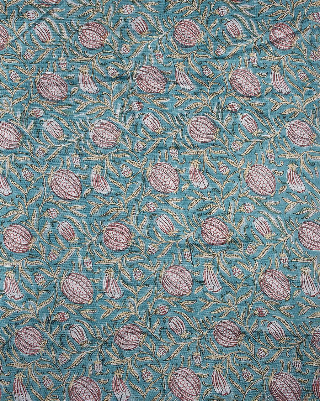 ( Pre Cut 1 MTR ) Hand Block Dobby Rayon Fabric