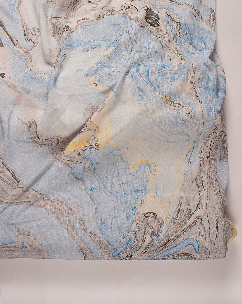 ( Pre Cut 95 CM ) Marble Print Rayon Crepe Fabric