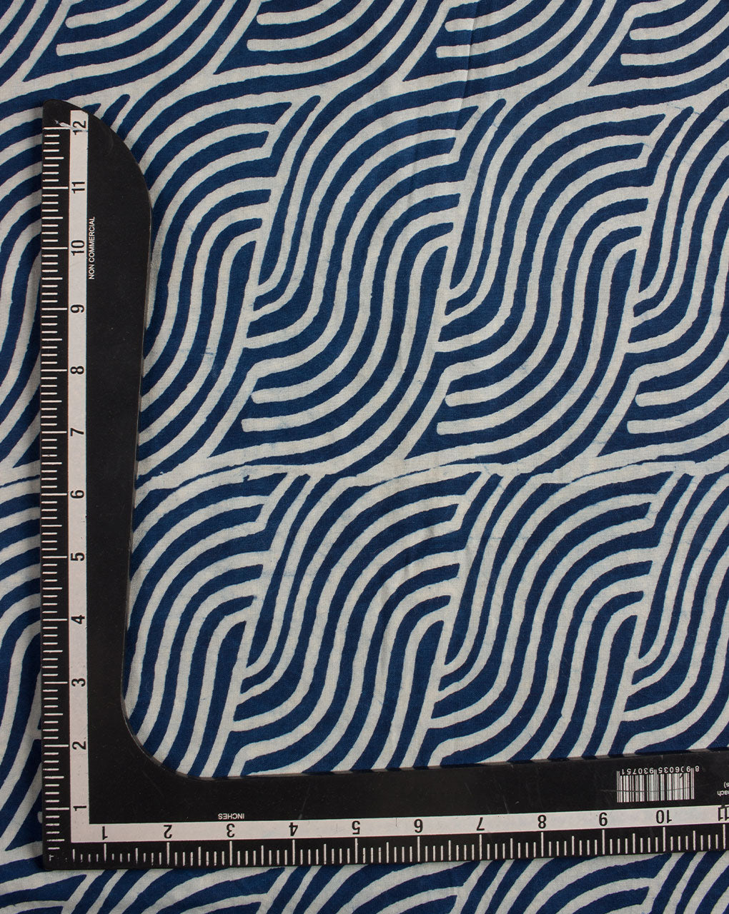 Indigo Hand Block Rayon Fabric ( Width 42 Inch ) - Fabriclore.com