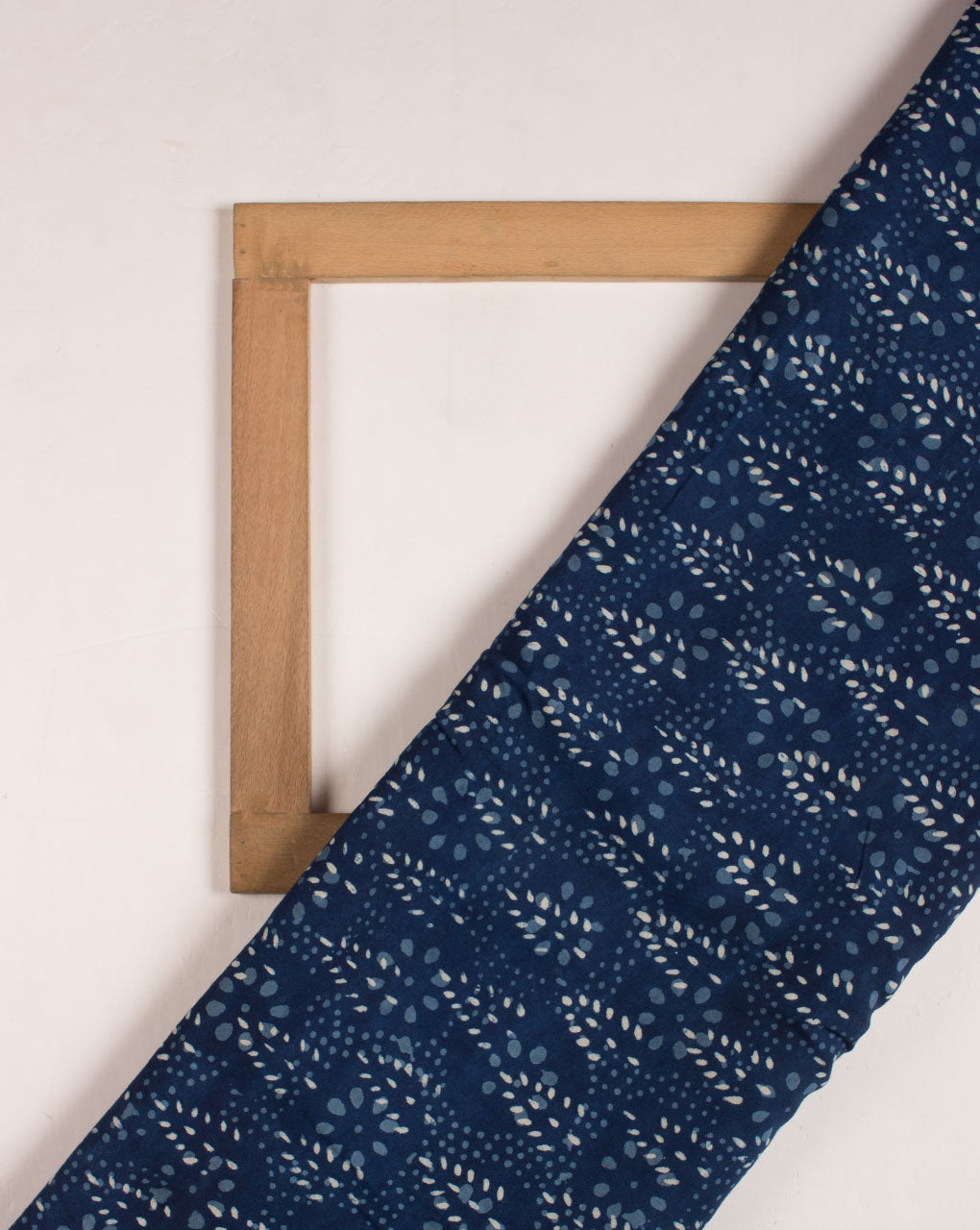 Hand Block Indigo Rayon Fabric ( Width 40 Inch ) - Fabriclore.com