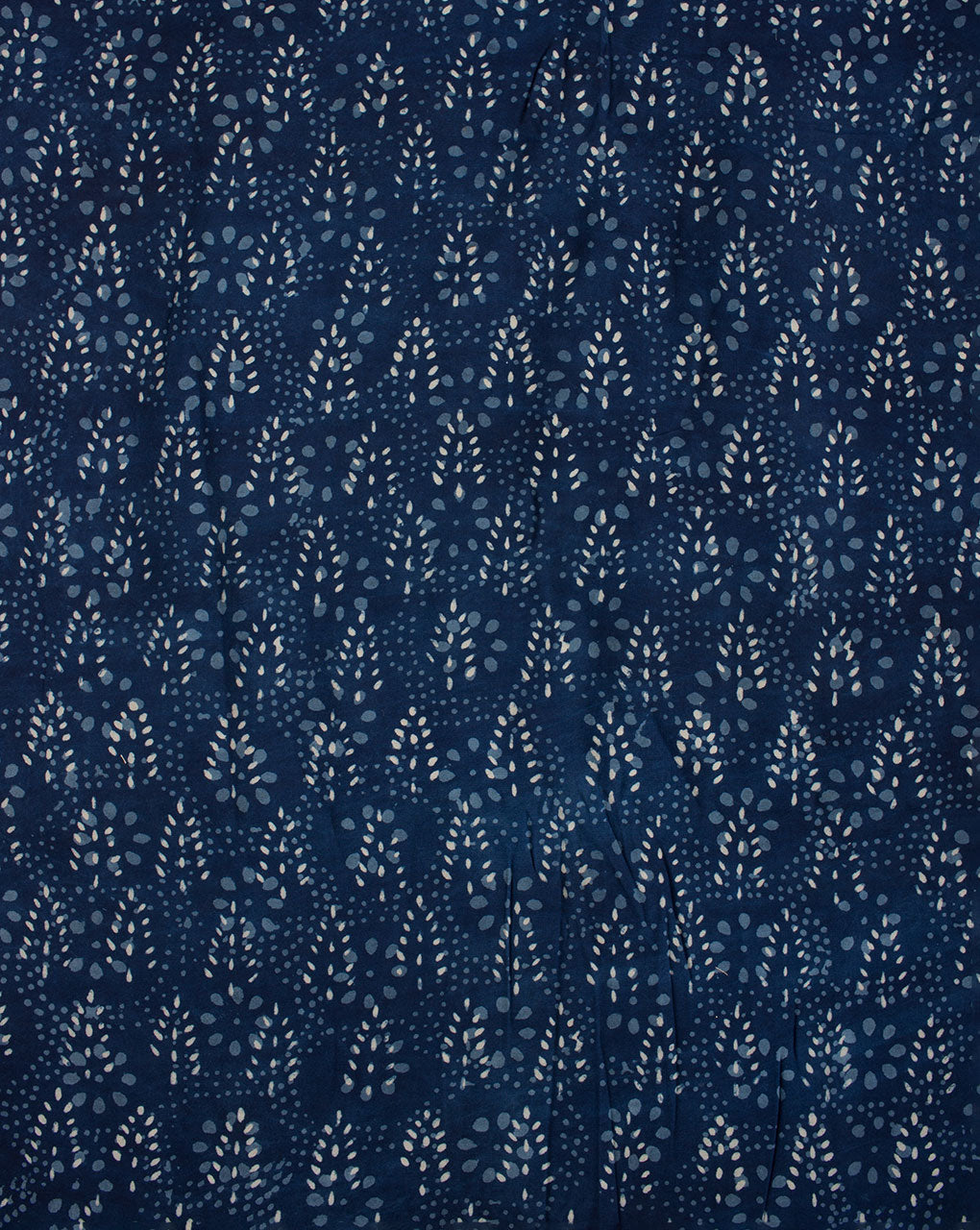 Hand Block Indigo Rayon Fabric ( Width 40 Inch ) - Fabriclore.com