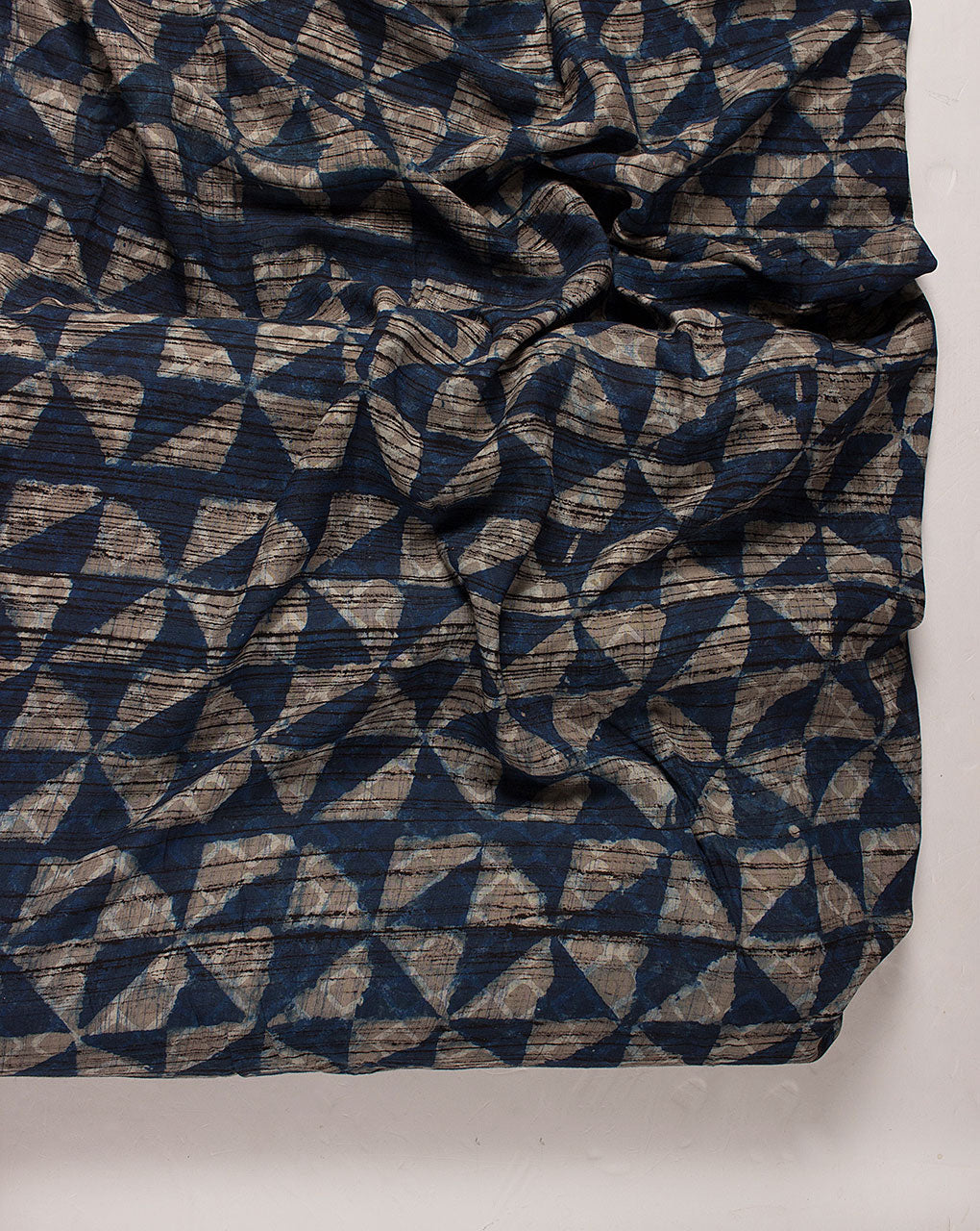 ( Pre Cut 80 CM ) Indigo Hand Block Rayon Fabric