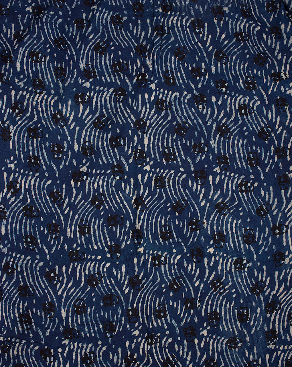 ( Pre Cut 70 CM ) Indigo Hand Block Rayon Fabric