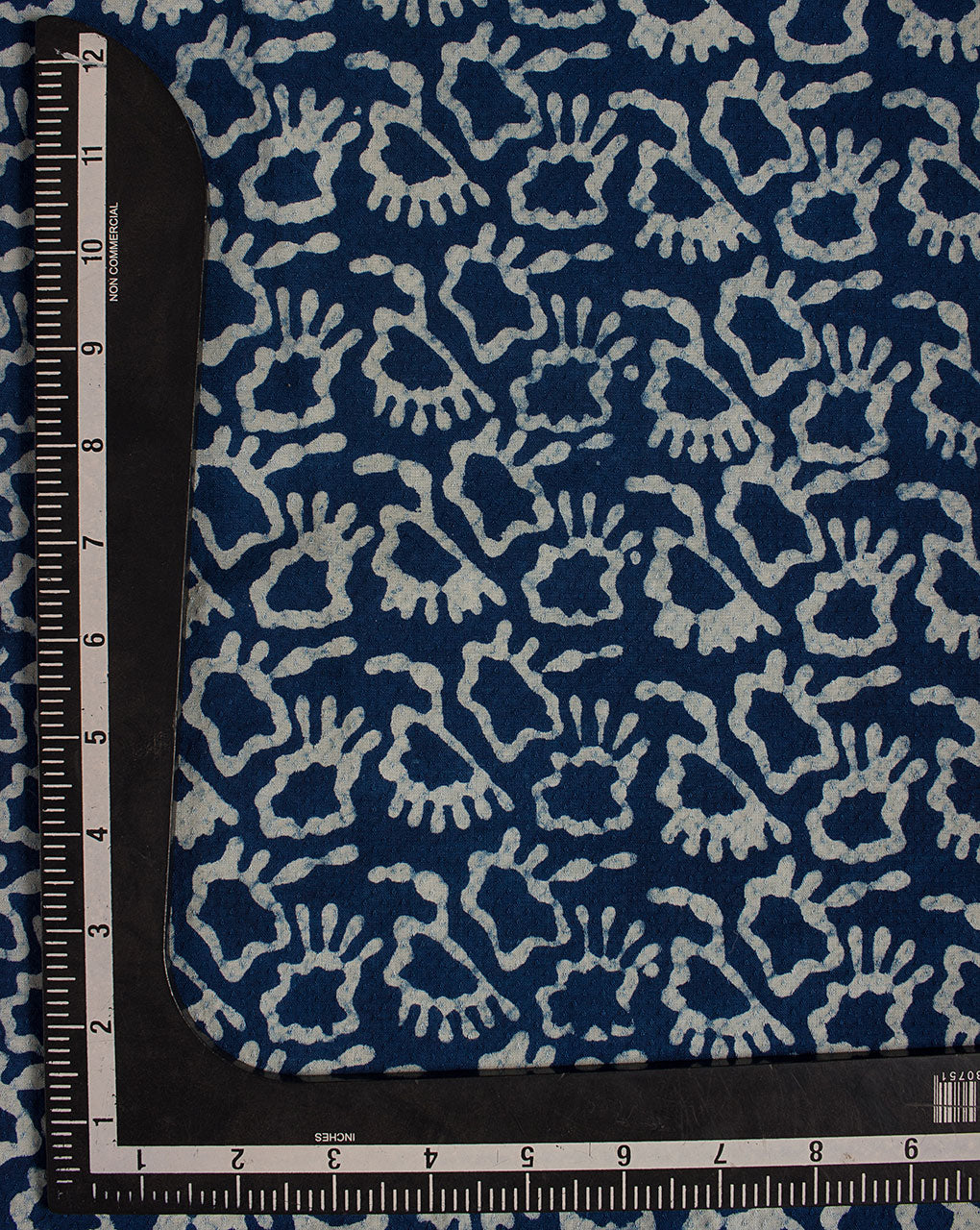 Indigo Hand Block Dobby Rayon Fabric