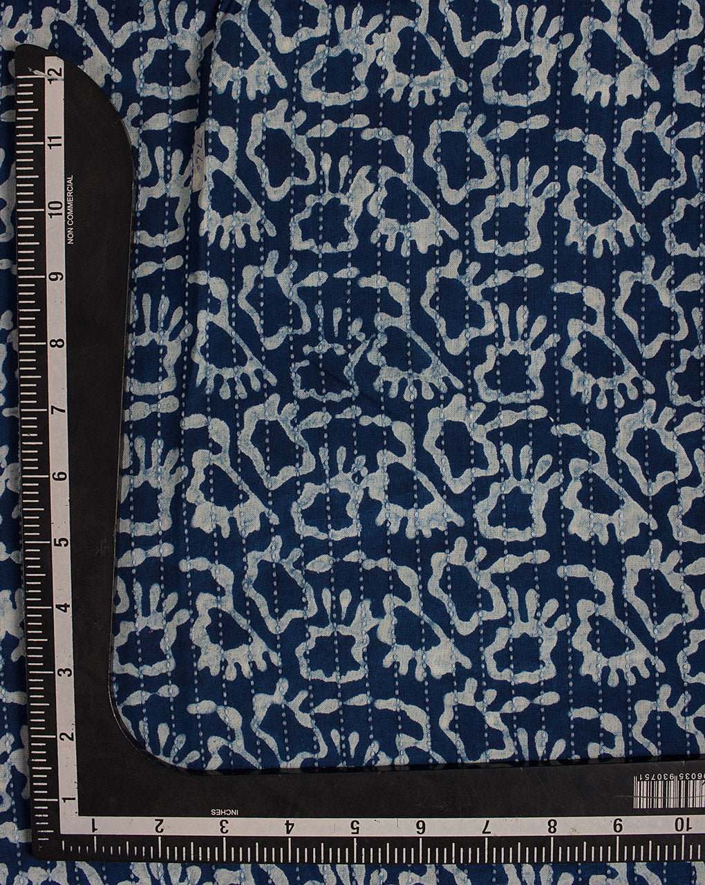 Indigo Hand Block Kantha Rayon Fabric