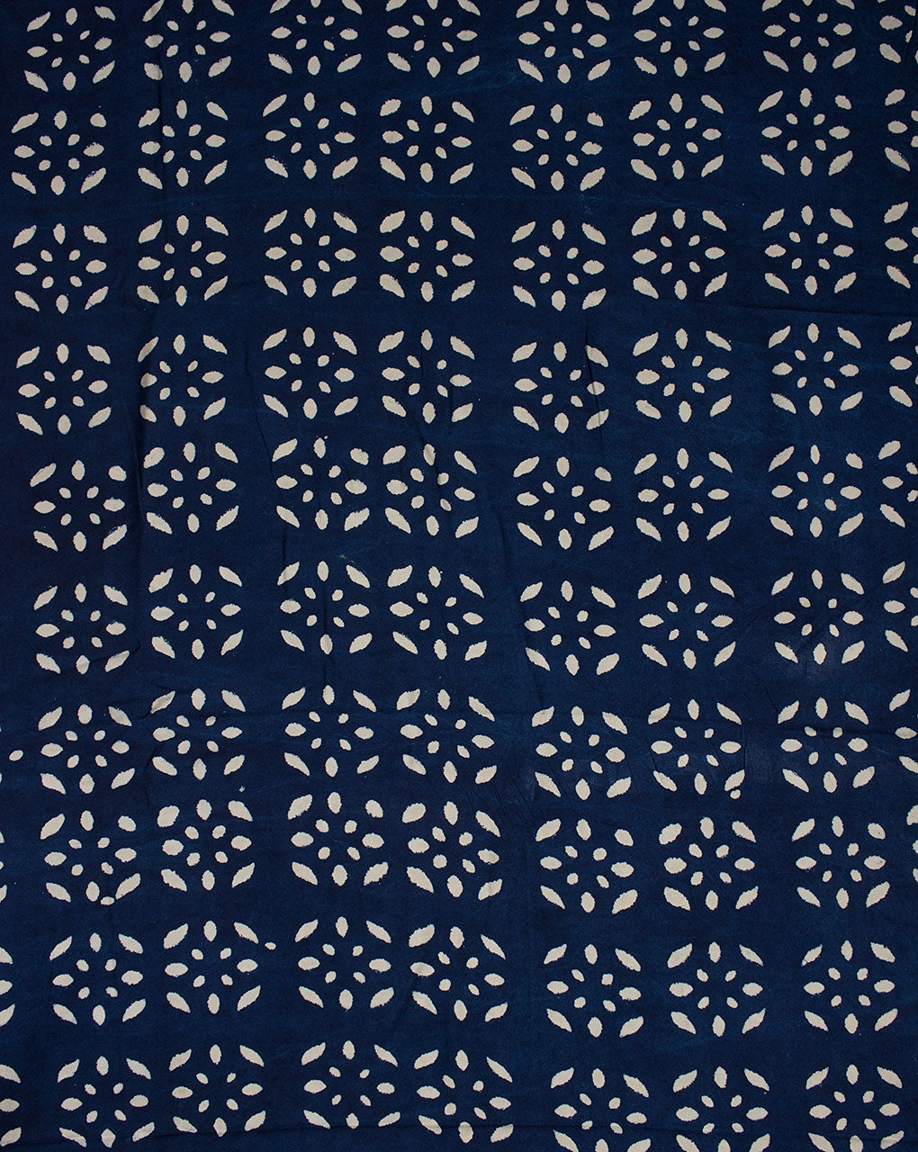 Indigo Hand Block Rayon Fabric