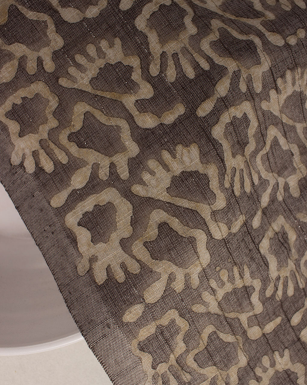 Kashish Hand Block Lurex Rayon Fabric