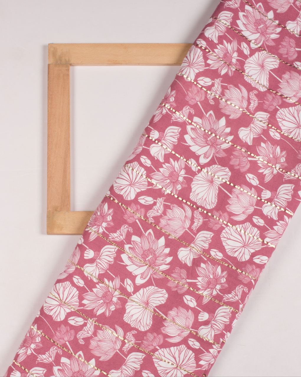 Floral Digital Print Lurex Rayon Fabric - Fabriclore.com