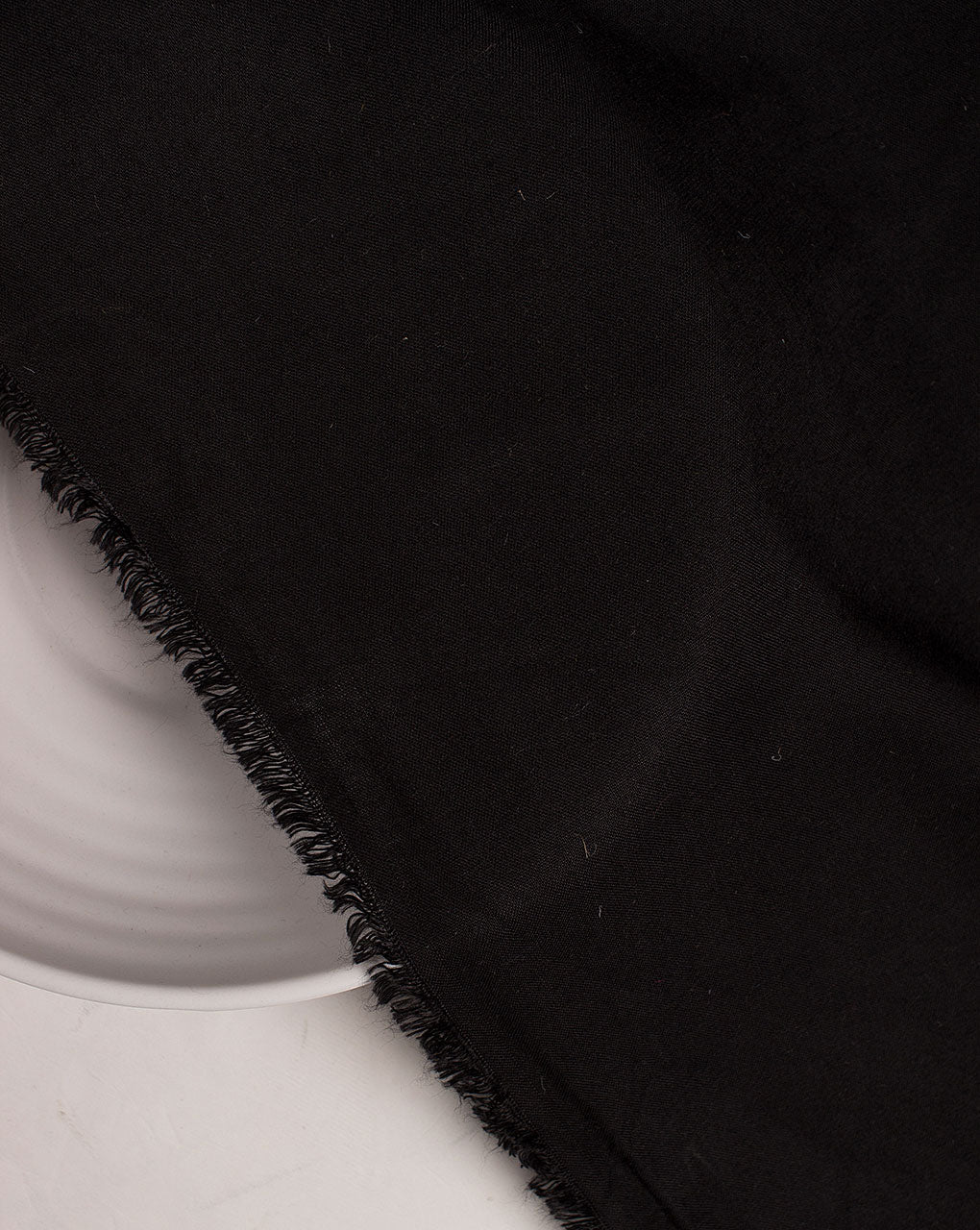 ( Pre Cut 50 CM ) Black Plain Rayon Fabric