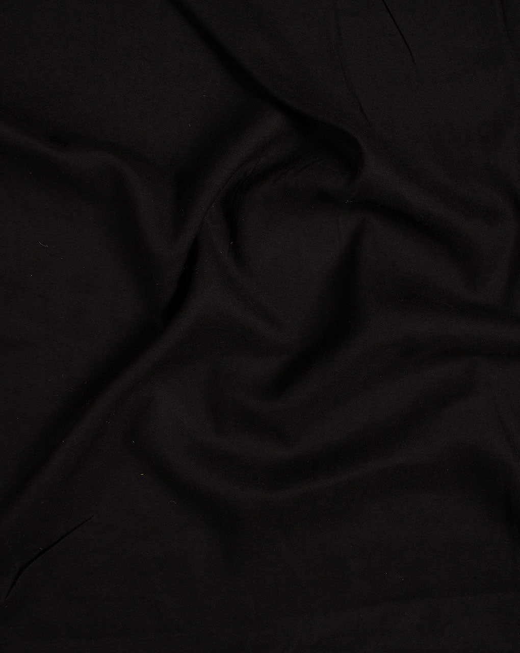 ( Pre Cut 90 CM ) Black Plain Rayon Fabric