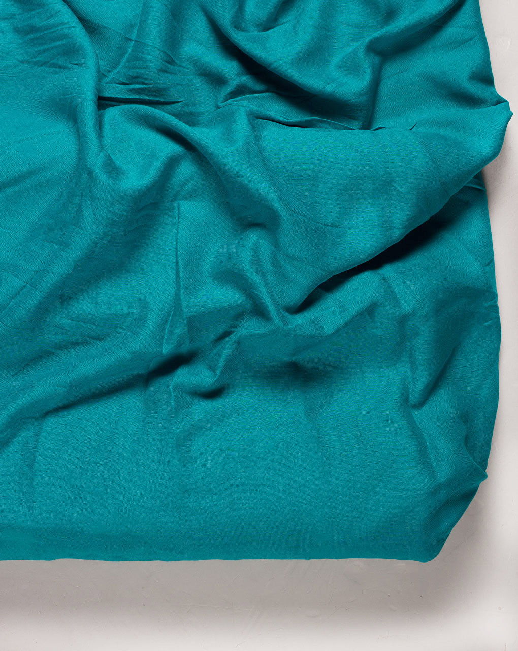( Pre Cut 50 CM ) Teal Plain Rayon Fabric