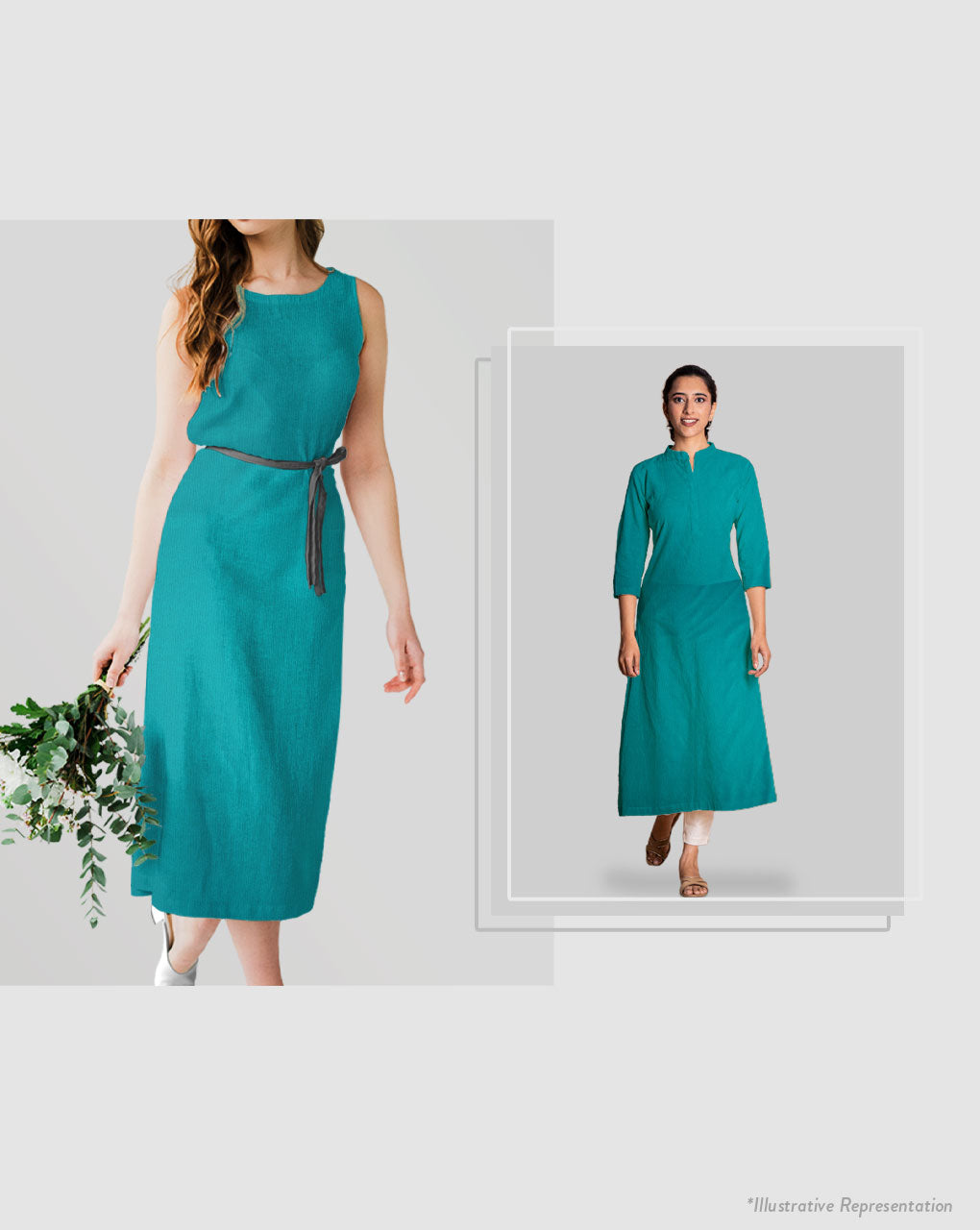 Turquoise Plain Rayon Fabric