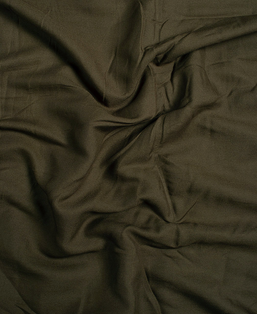 ( Pre Cut 1.25 MTR ) Olive Green Plain Birla Rayon Fabric ( Width 40 Inch )