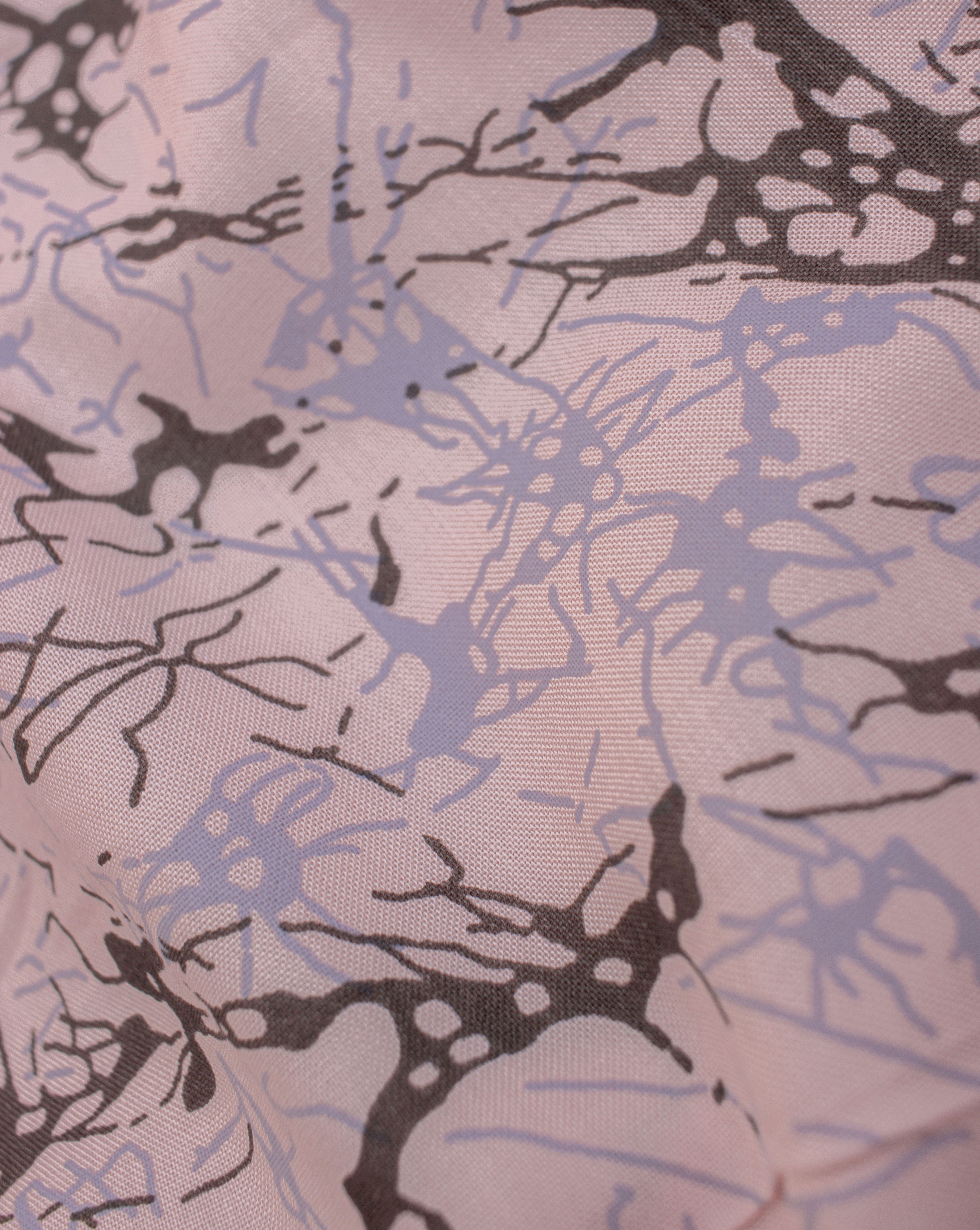 Salmon Brown Abstract Pattern Photochromic Print Rayon Fabric - Fabriclore.com