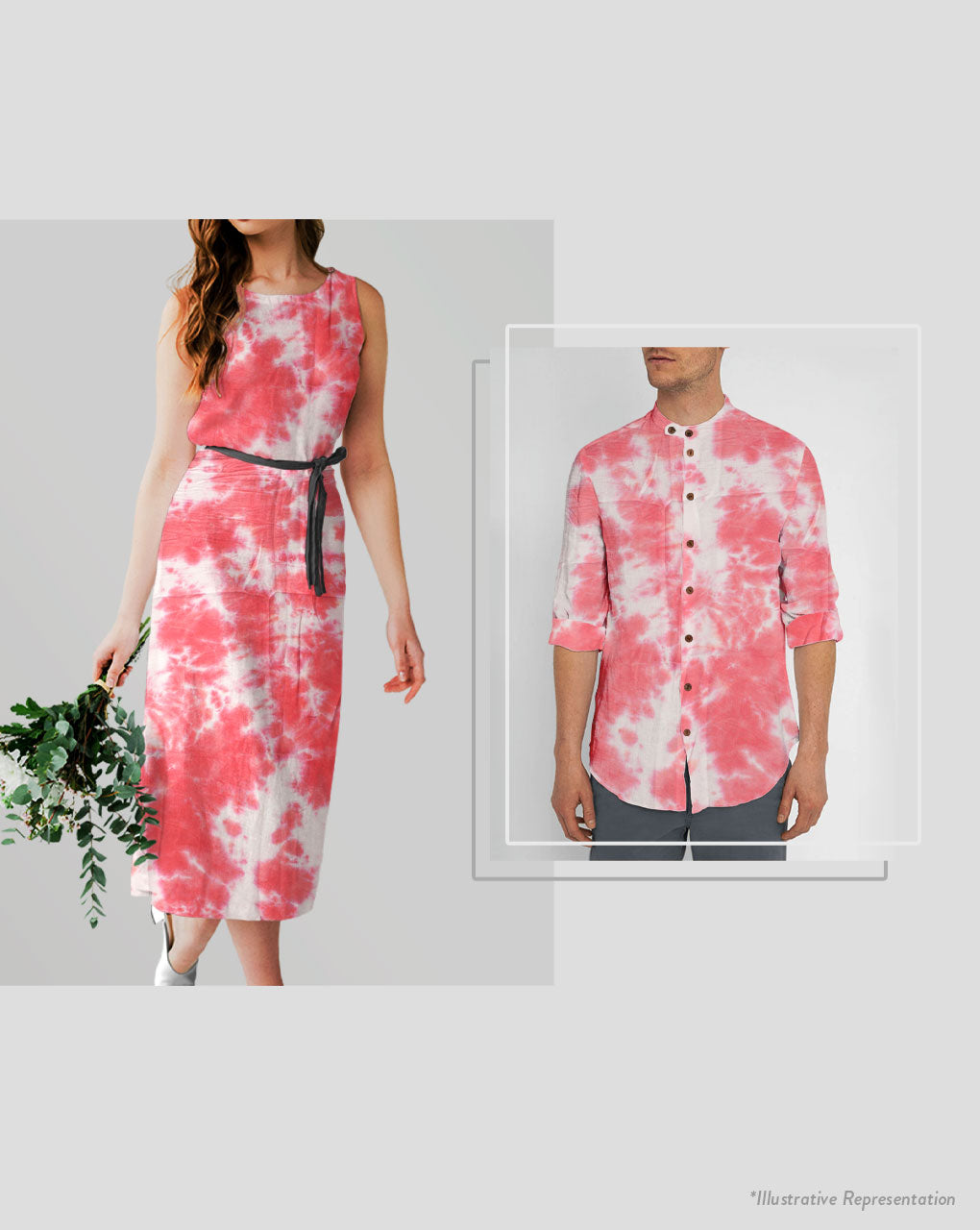 ( Pre Cut 1.5 MTR ) Tie & Dye Twill Rayon Fabric