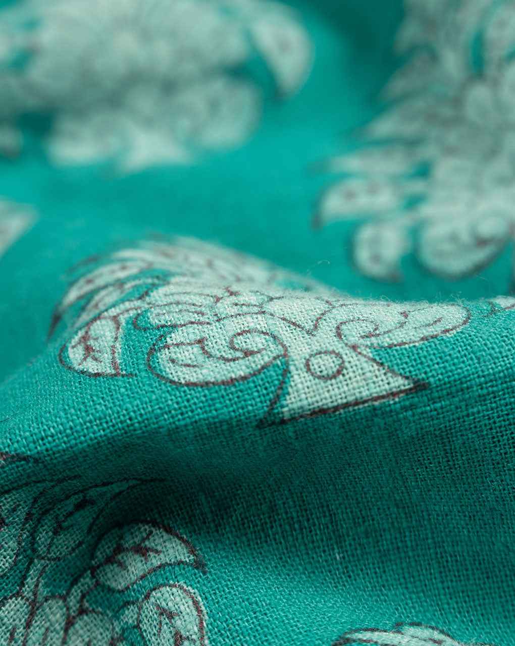 Booti Akola Hand Block Slub Cotton Fabric - Fabriclore.com