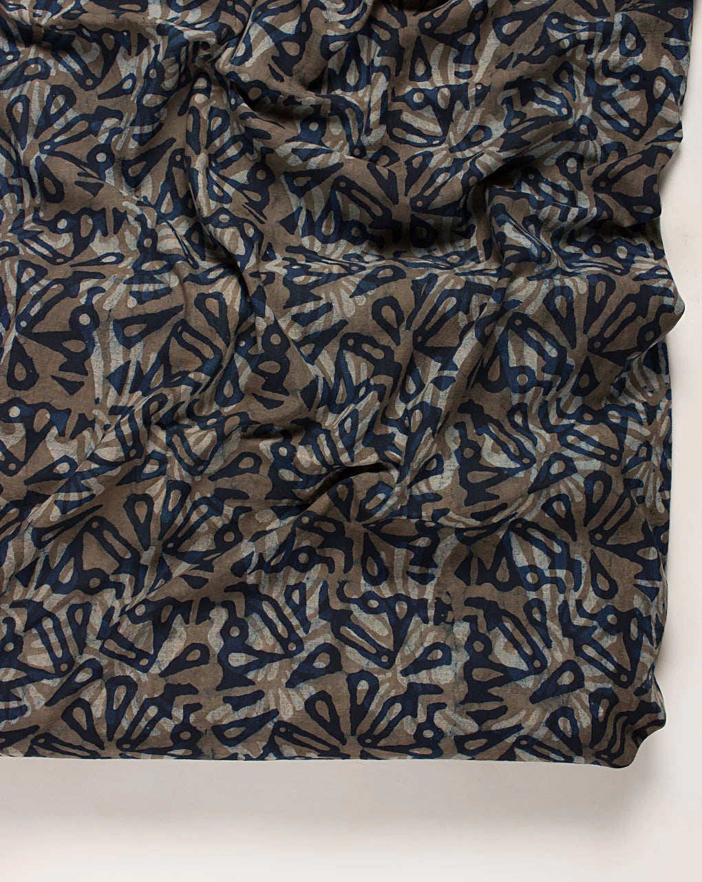 ( Pre Cut 80 CM ) Akola Hand Block Slub Cotton Fabric