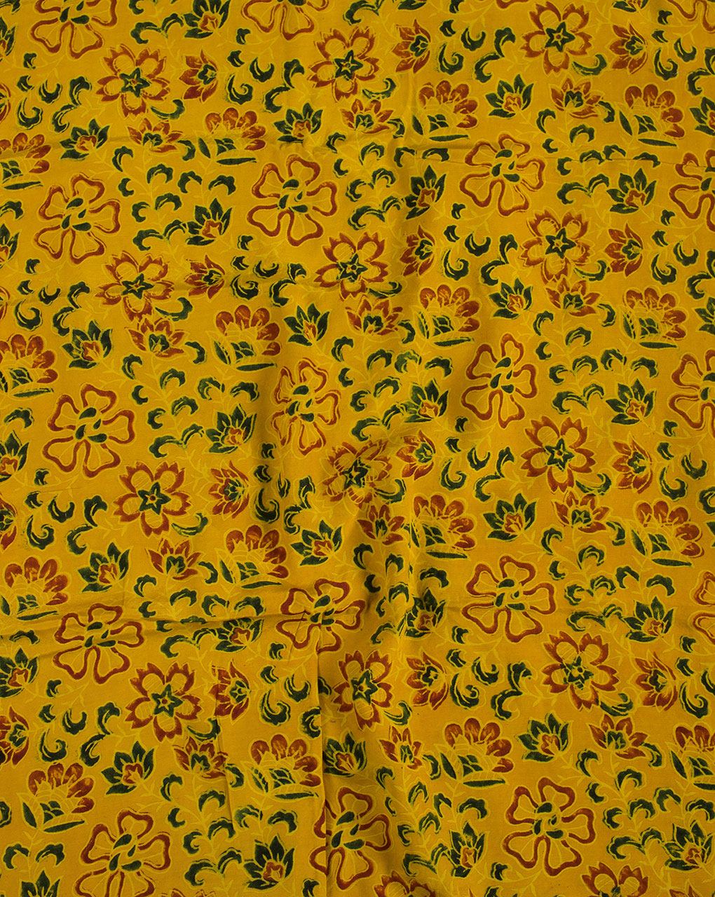 Natural Dye Ajrak Hand Block Santoon Viscose Fabric - Fabriclore.com