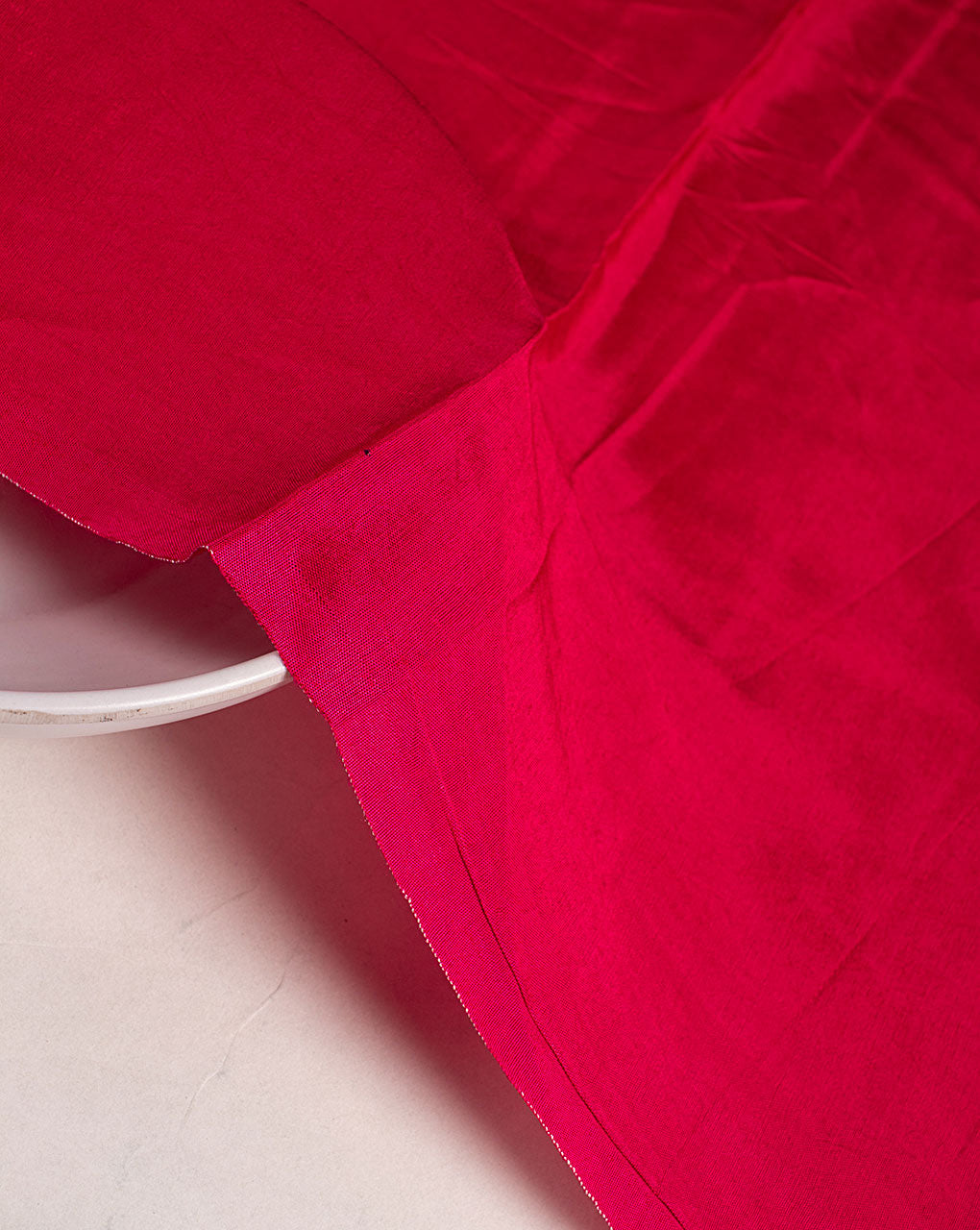 ( Pre Cut 70 CM ) Fuchsia Plain Viscose Santoon Fabric