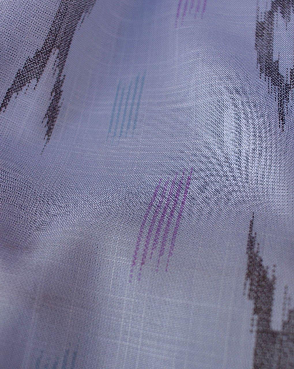 ( Pre-Cut 1 MTR ) Ocean Blue Black Traditional Photochromic Print Rayon Fabric - Fabriclore.com