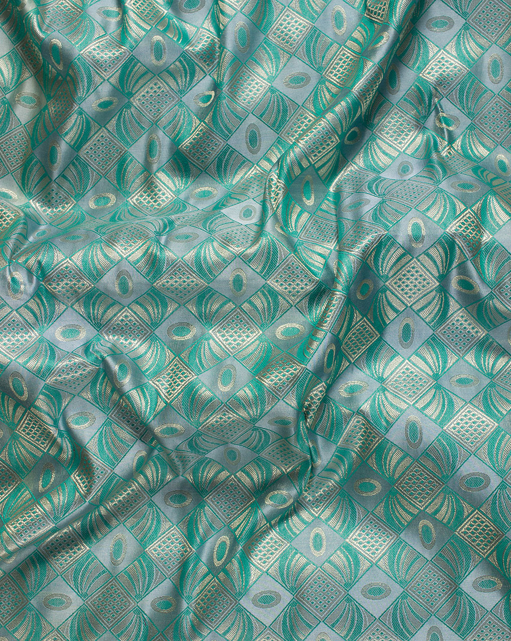 Jamawar Weave Banarasi Satin Fabric