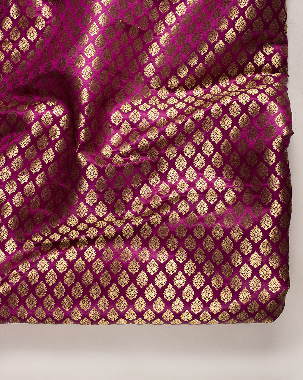 Zari Brocade Banarasi Satin Fabric