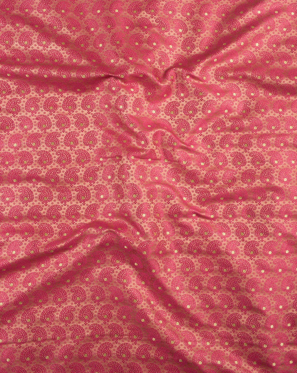 Jamawar Weave Woven Satin Banarasi Fabric - Fabriclore.com