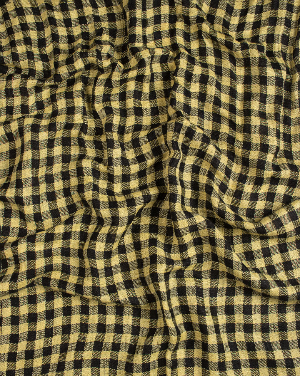 Yellow Checks Woven Bhagalpuri Cotton Stole - Fabriclore.com