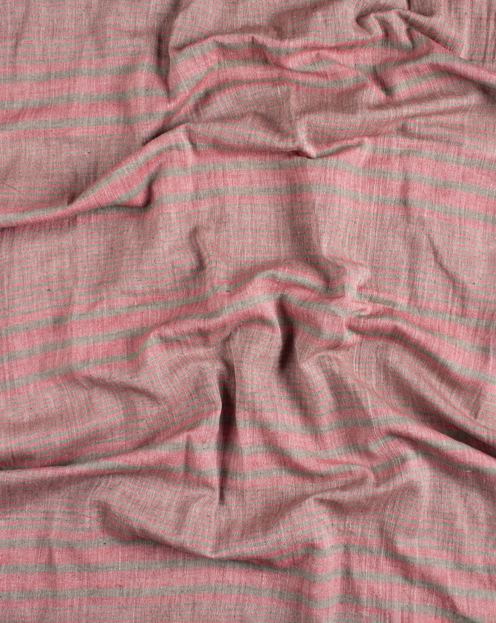 Pink Stripes Woven Bhagalpuri Cotton Stole - Fabriclore.com