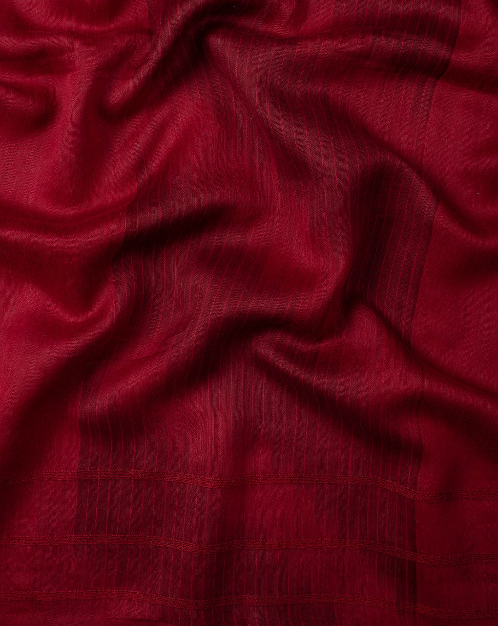 Maroon Plain Woven Bhagalpuri Cotton Stole - Fabriclore.com