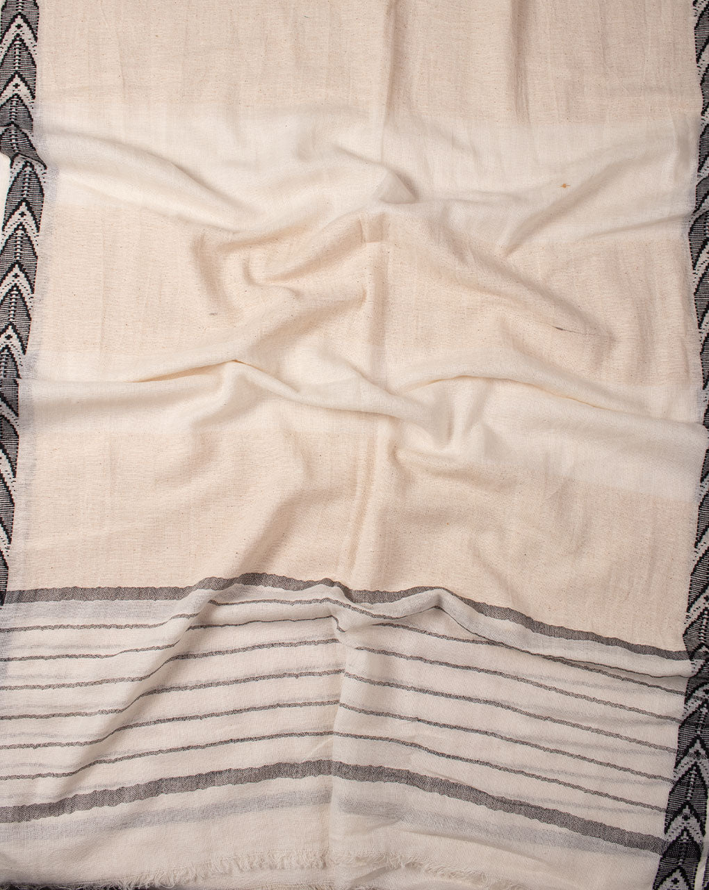 Stripes Woven Bhagalpuri Cotton Stole - Fabriclore.com