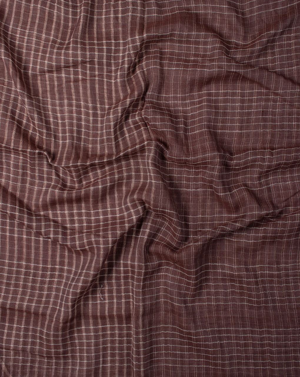 Checks Woven Bhagalpuri Cotton Stole - Fabriclore.com