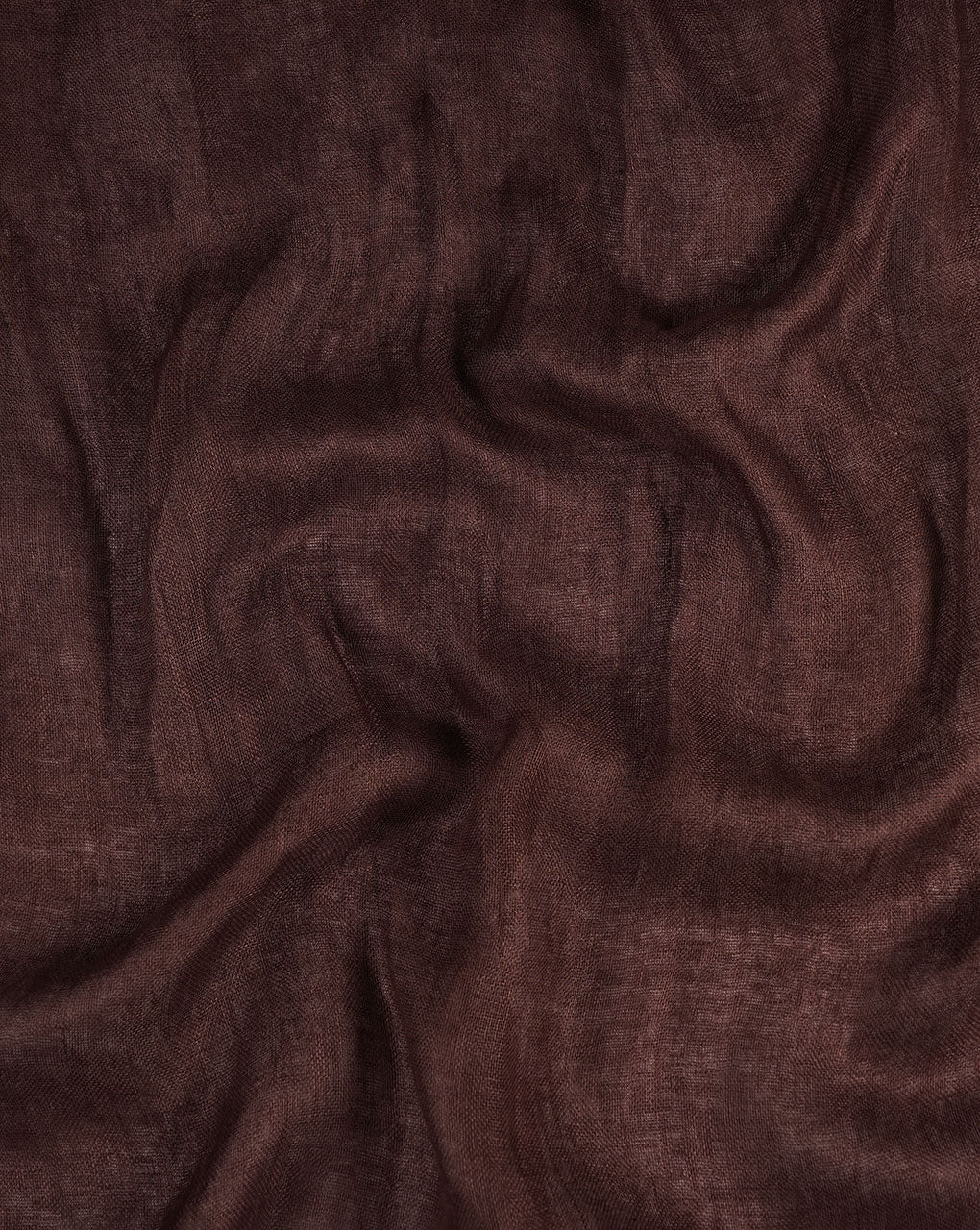 Dark Brown Plain Woven Bhagalpuri Linen Stole - Fabriclore.com