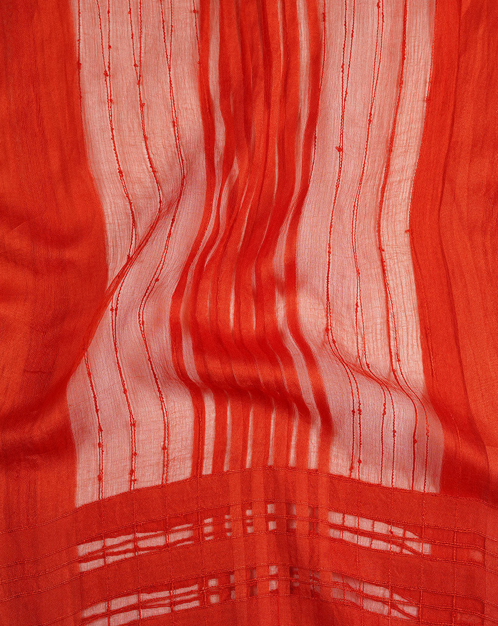 Strips Woven Bhagalpuri Tussar Silk Stole - Fabriclore.com