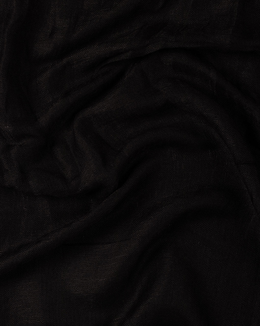 Black Plain Woven Bhagalpuri Viscose Stole - Fabriclore.com