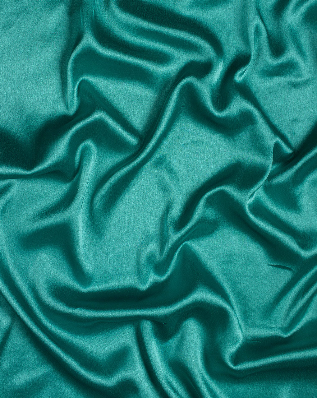 Teal Plain Satin Fabric