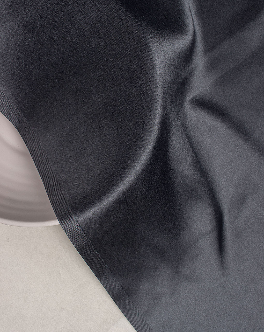 Charcoal Grey Plain Satin Fabric