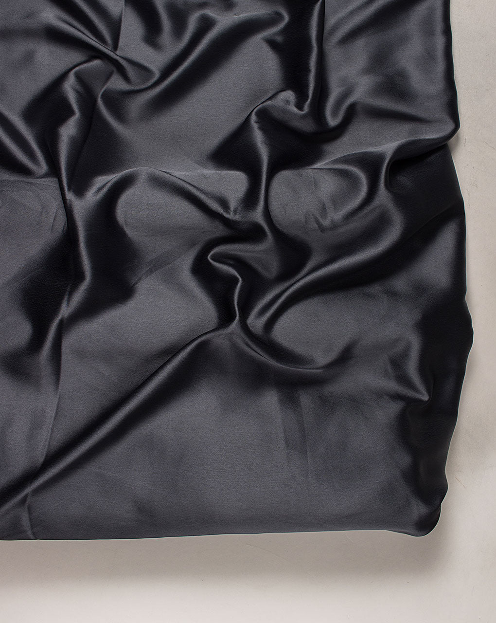 Charcoal Grey Plain Satin Fabric