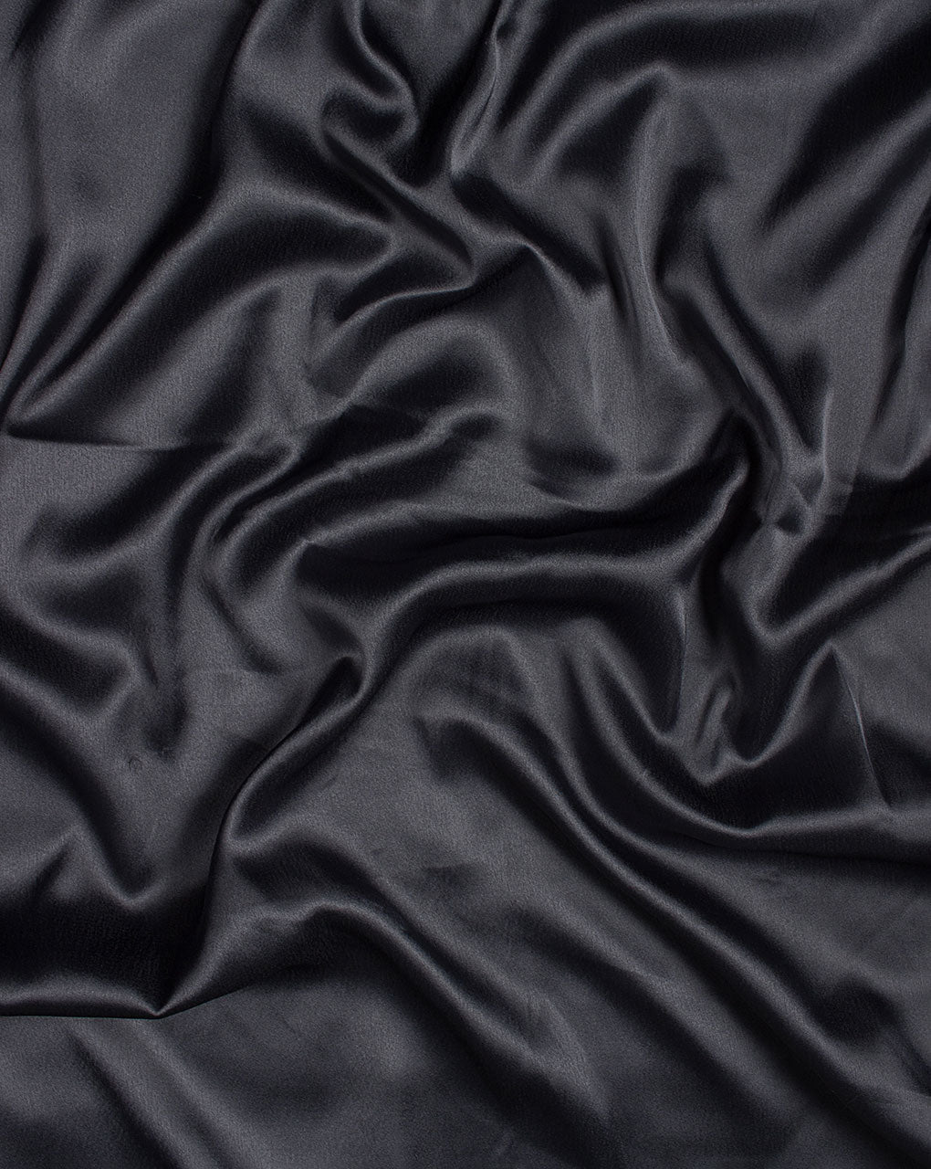 Charcoal Grey Plain Satin Fabric