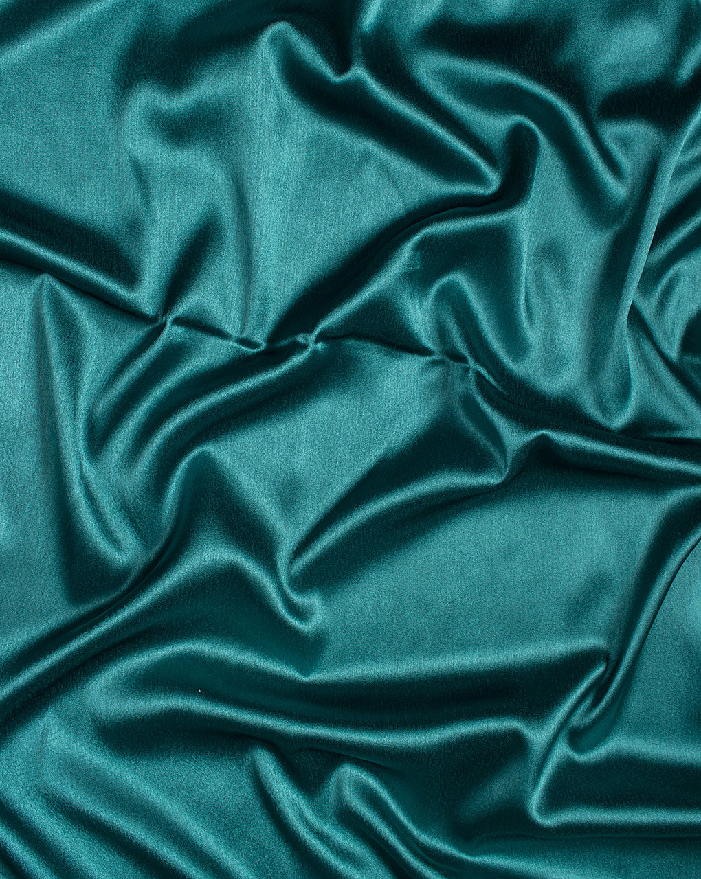 Teal Plain Satin Fabric