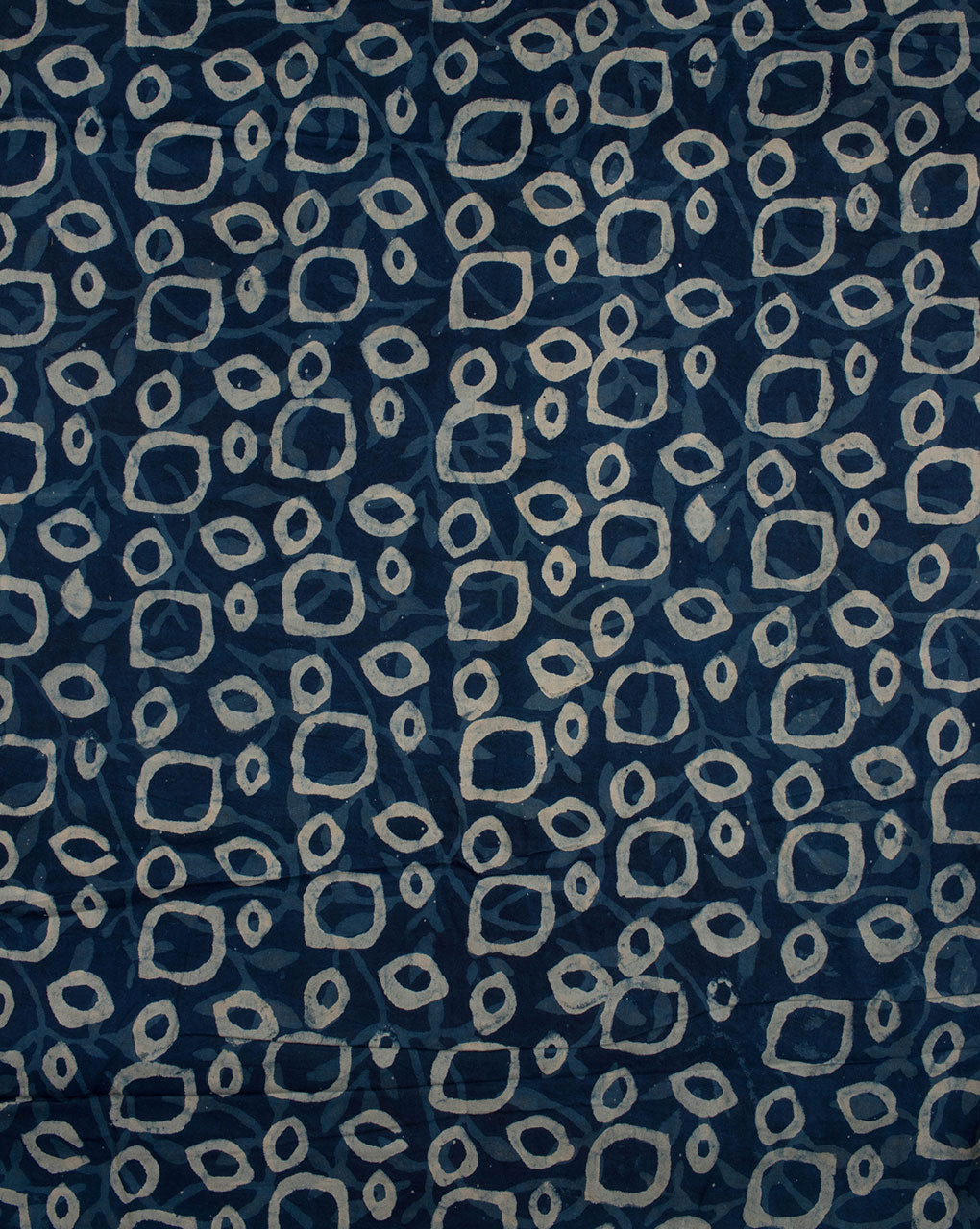 Indigo Hand Block Tencel Fabric (Width 62 Inch) - Fabriclore.com