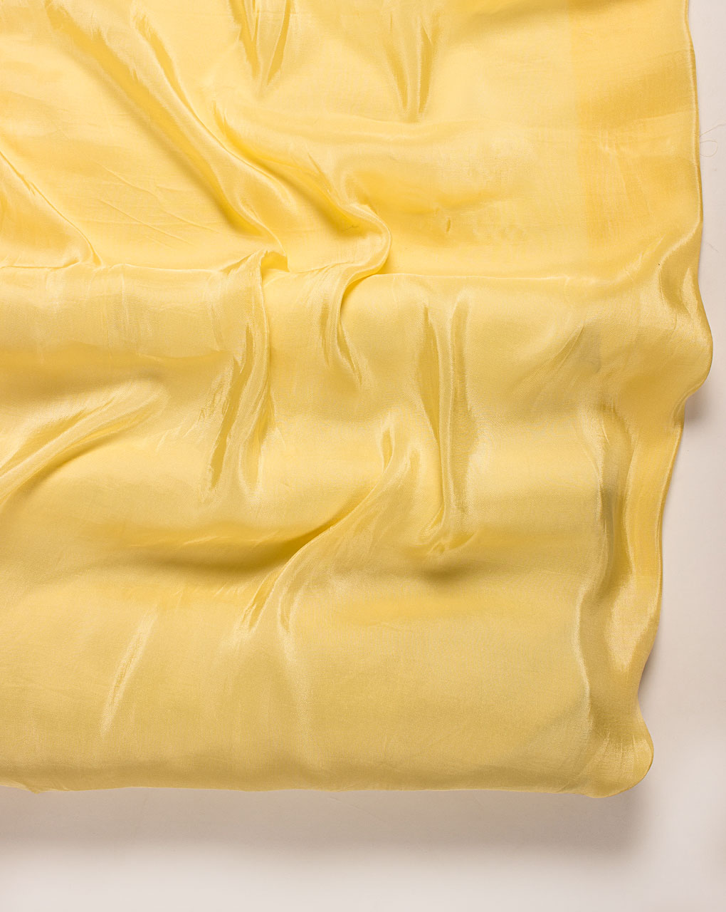 ( Pre Cut 1 MTR ) Yellow Plain Uppada Silk Fabric
