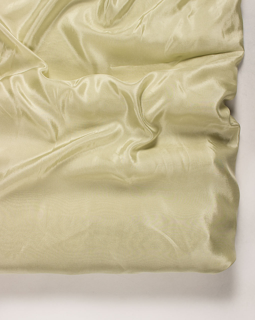 ( Pre Cut 50 CM ) Green Plain Viscose Uppada Silk Fabric