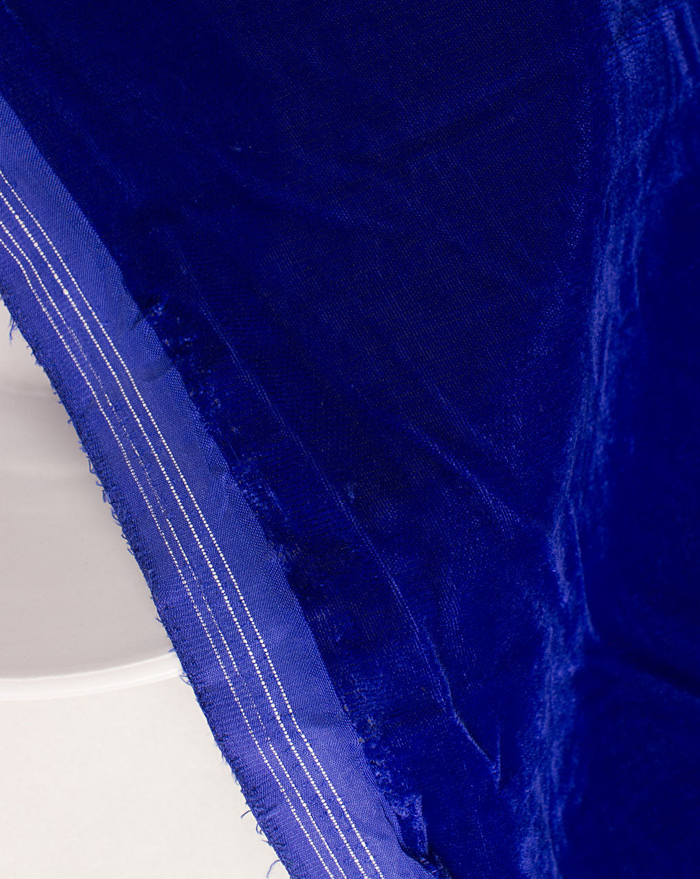 Blue Plain Micro Velvet Fabric